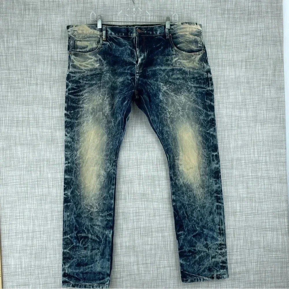 Rockstar Mens Size 42 Button Fly Straight Leg Jeans 1544